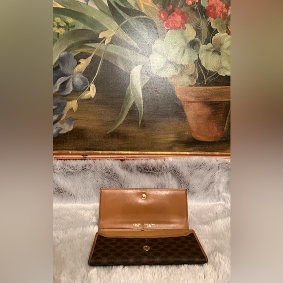 CELINE MACADAM TAN TRIMMED WALLET - Picture 8 of 8